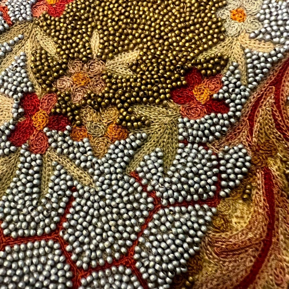 Antique Hand-Beaded Evening Purse – Made in Paris, France by Metro Parry Works - Picture 5 of 8
